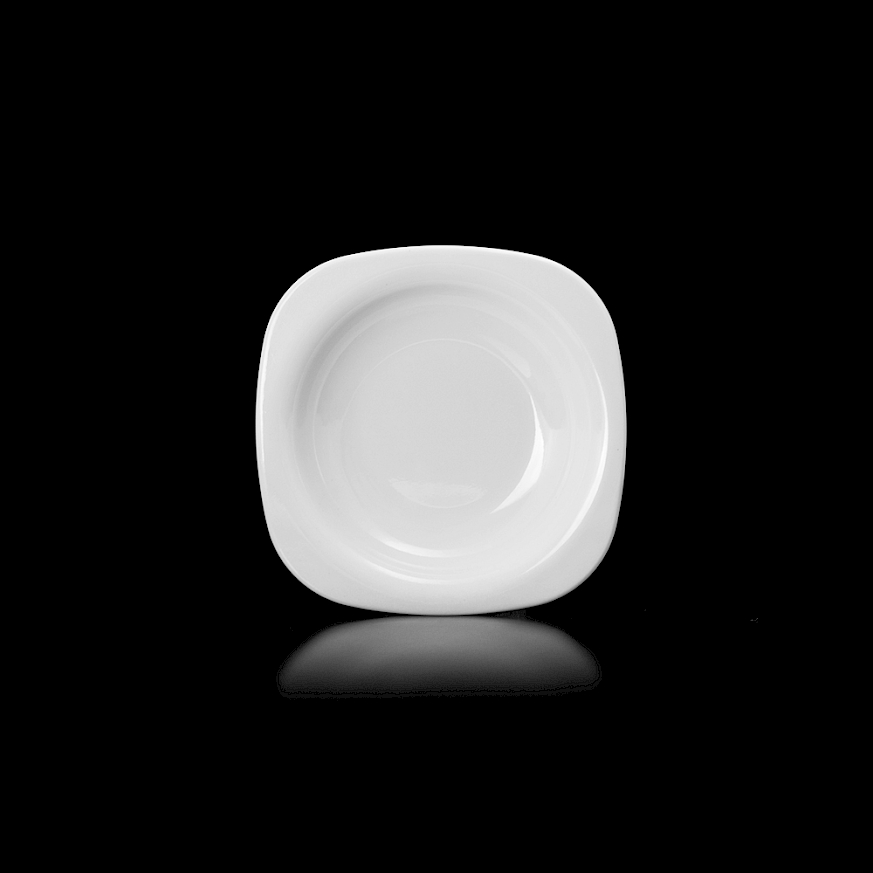 Kenarlı Kare Çukur Tabak