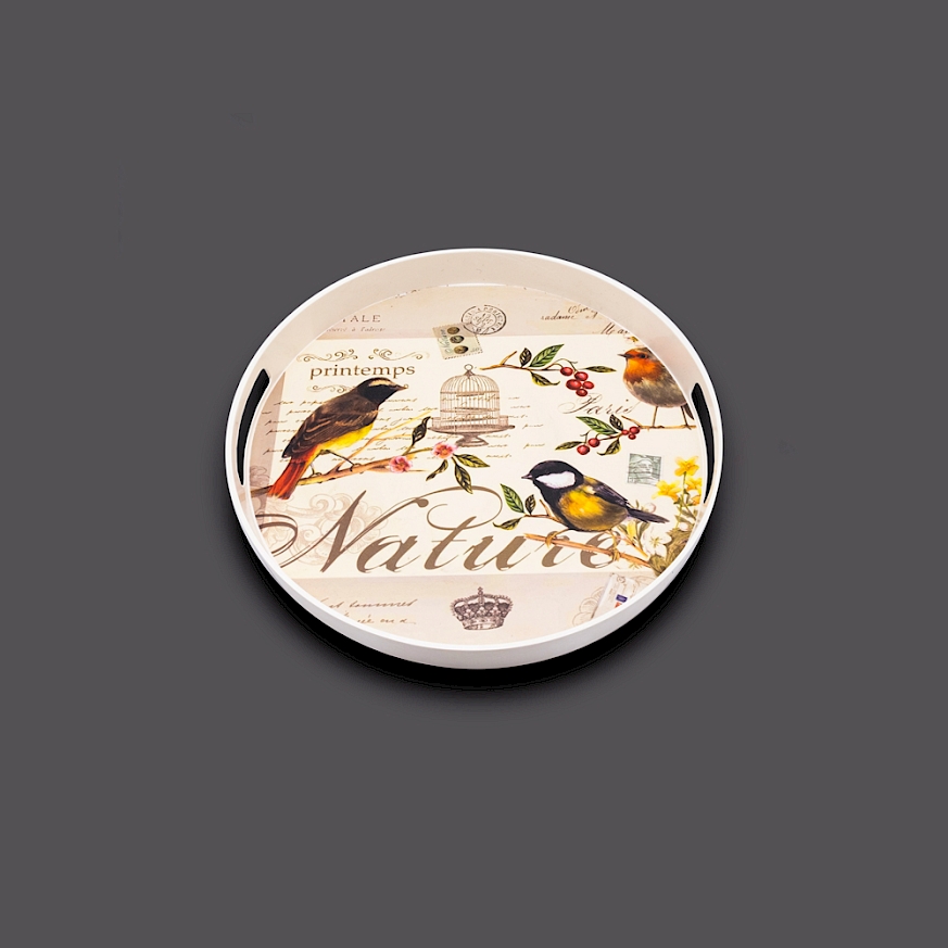 1 No Yuvarlak Mercan Tepsi