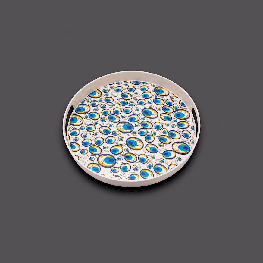 1 No Yuvarlak Mercan Tepsi