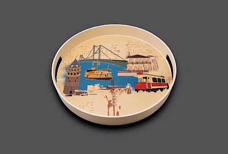 2 No Yuvarlak Mercan Tepsi